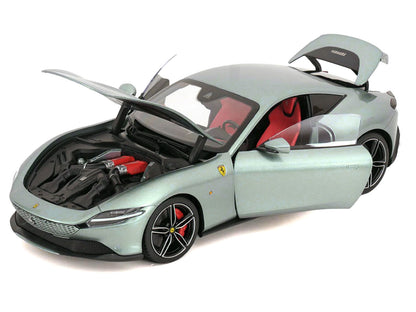 2019 Ferrari Roma Gray Metallic with Pink Interior 1/18 Diecast Model Car by Polistil