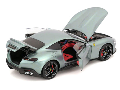 2019 Ferrari Roma Gray Metallic with Pink Interior 1/18 Diecast Model Car by Polistil