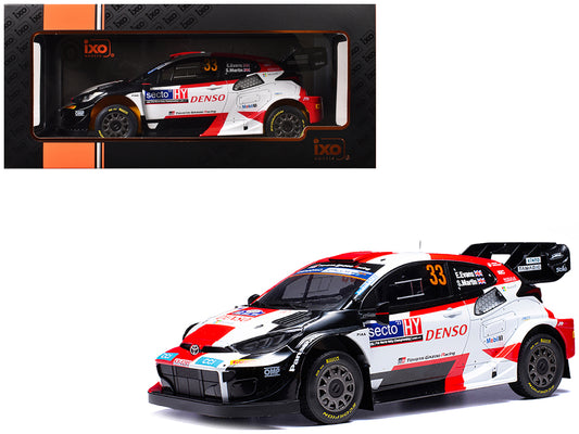 T&yota GR Yaris Rally1 Hybrid #33 Elfyn Evans - Scott Martin Winner "Rally Finland" (2023) 1/18 T&y Diecast Model Car by IXO Models