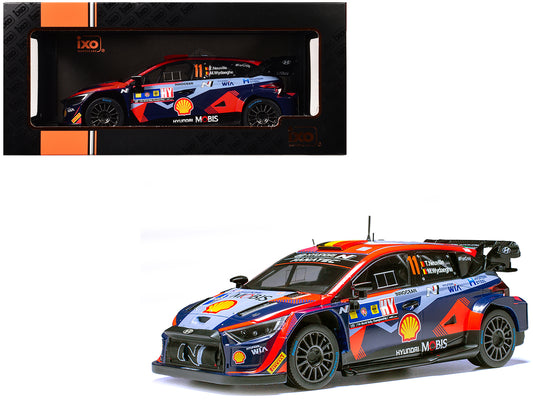 Hyundai i20 N Rally1 #11 Thierry Neuville - Martijn Wydaeghe Winner "Central European Rally" (2023) 1/18 T&y Diecast Model Car by IXO Models