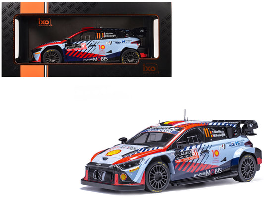 Hyundai i20 N Rally1 #11 Thierry Neuville - Martijn Wydaeghe Winner "Rallye Monte-Carlo" (2024) 1/18 T&y Diecast Model Car by IXO Models