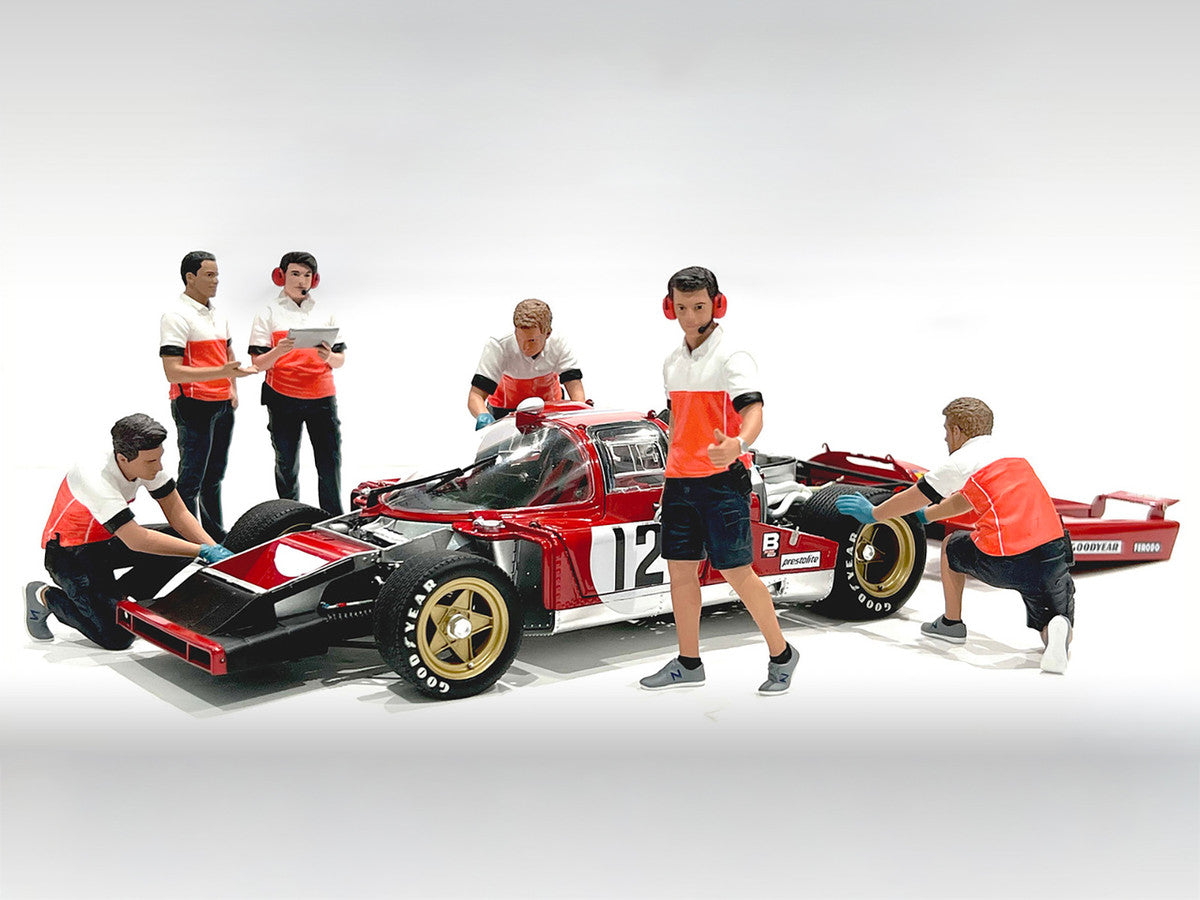"Race Crew" 6 piece Figure Set for 1/24 Scale Models by American Diorama <h2>"Race Diorama</h2> <p>High-quality diecast model car perfect collectors and enthusiasts. Features detailed interior exterio