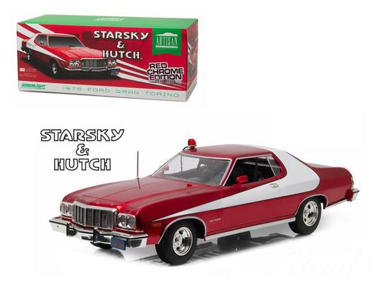 1976 Ford Gran Torino Red Chrome (TV 1/18 Diecast Model Car - Greenlight