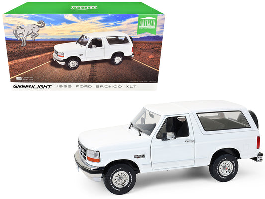 1993 Ford Bronco XLT Oxford White "Artisan Collection" 1/18 T&y Diecast Model Car by Greenlight