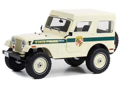 GreenLight 1983 Jeep CJ-5 Hardtop "Maryland State Police" Beige with Green Stripes "Artisan Collection" Series 1/18 Diecast Model Car by <h2>1983 Greenlight</h2> <p>High-quality perfect for collectors