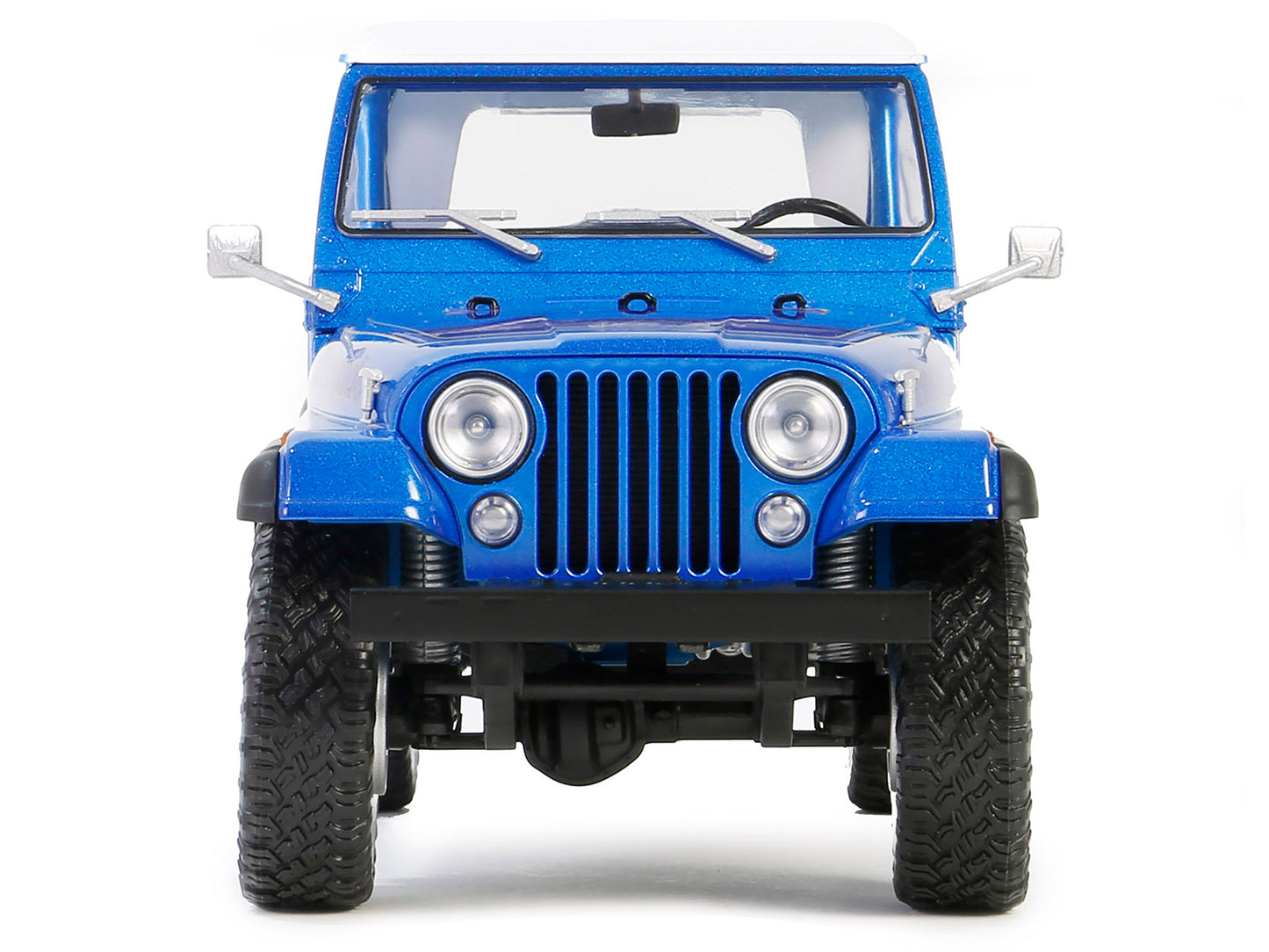 GreenLight 1978 Jeep CJ-7 Renegade Captain Blue Metallic with White Top "Artisan Collection" Series 1/18 Diecast Model Car by <h2>1978 Greenlight</h2> <p>High-quality perfect for collectors and enthus