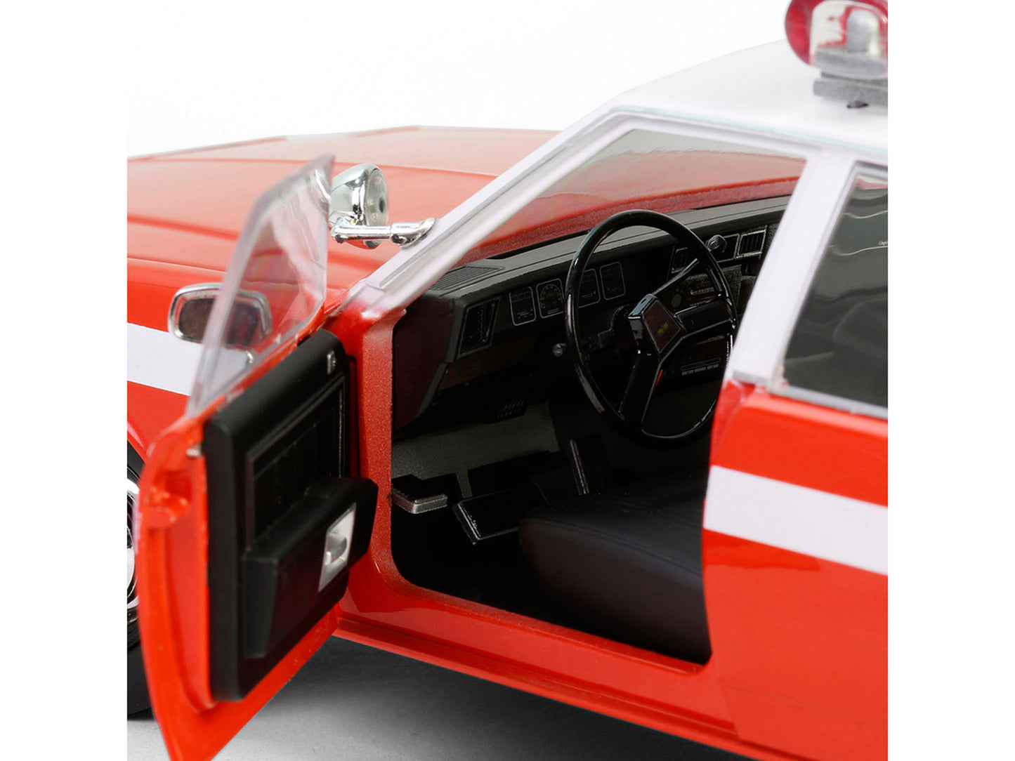 GreenLight 1987 Chevrolet Caprice 9C1 "FDNY (The Official Fire Department City of New York)" Red with White Top and Stripes "Artisan Collection" 1/18 Diecast Model Car by <h2>1987 Greenlight</h2> <p>H