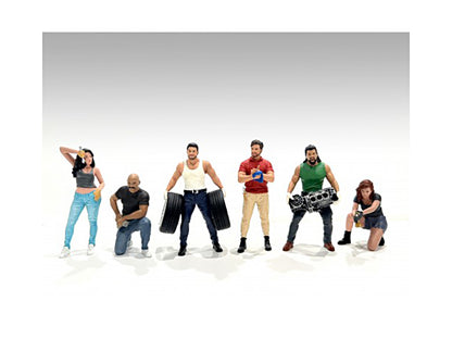 "Muscle Mechanics" 6 piece Figure Set for 1/18 Scale Models by American Diorama <h2>"Muscle Diorama</h2> <p>High-quality diecast model car perfect collectors and enthusiasts. Features detailed interio