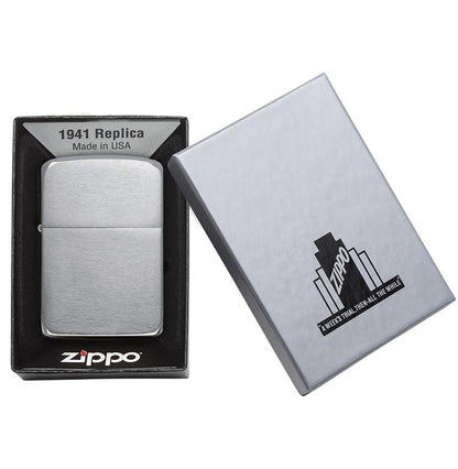 Zippo Windproof Lighter L&M 1941 Replica Brushed Chrome
