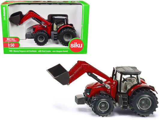 Massey Ferguson 8690 Tractor with Front Loader Red 1/50 T&y Diecast Model by Siku