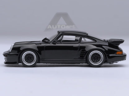 Porsche 911 (930) Turbo "Blackbird" Black "Wangan Midnight - Comic #1 Version" Manga 1/64 Model Car by Autoart