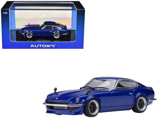 Nissan Fairlady Z RHD (Right Hand Drive) "Akuma No Z" Blue Metallic "Wangan Midnight - Comic #1 Version" Manga 1/64 Model Car by Autoart T&y