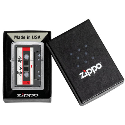 Zippo Cassette Tape - Street Chrome