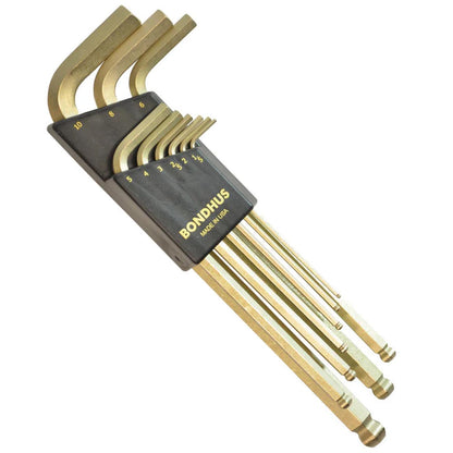 Bondhus GoldGuard Plated Balldriver Metric/SAE Ball End HEX L-Keys Double Set (22 Piece)