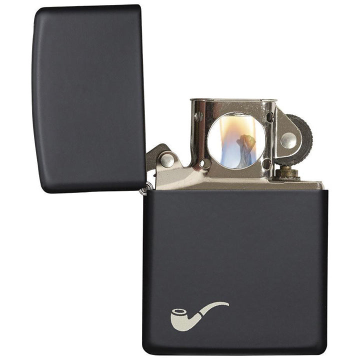 Zippo Windproof Lighter L&M Pipe Black Matte