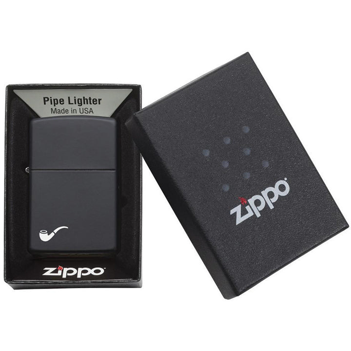 Zippo Windproof Lighter L&M Pipe Black Matte