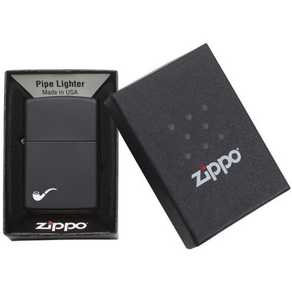 Zippo Windproof Lighter L&M Pipe Black Matte