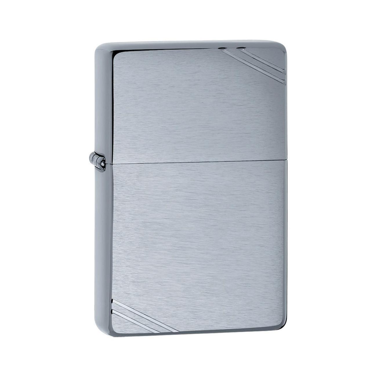Zippo Windproof Lighter Brushed L&M Chrome Vintage with Slashes