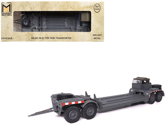 SD.AH. 116 22-Ton Tank Transporter Gray "German Army" 1/43 T&y Diecast Model by Militaria Die Cast