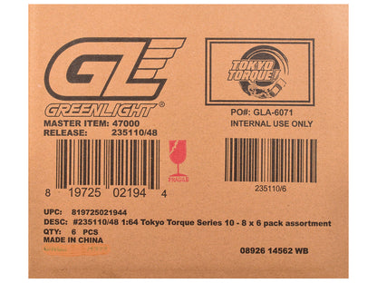 "Tokyo Torque" Series 10 Set of 6 pieces 1/64 T&y Diecast Model Cars by Greenlight