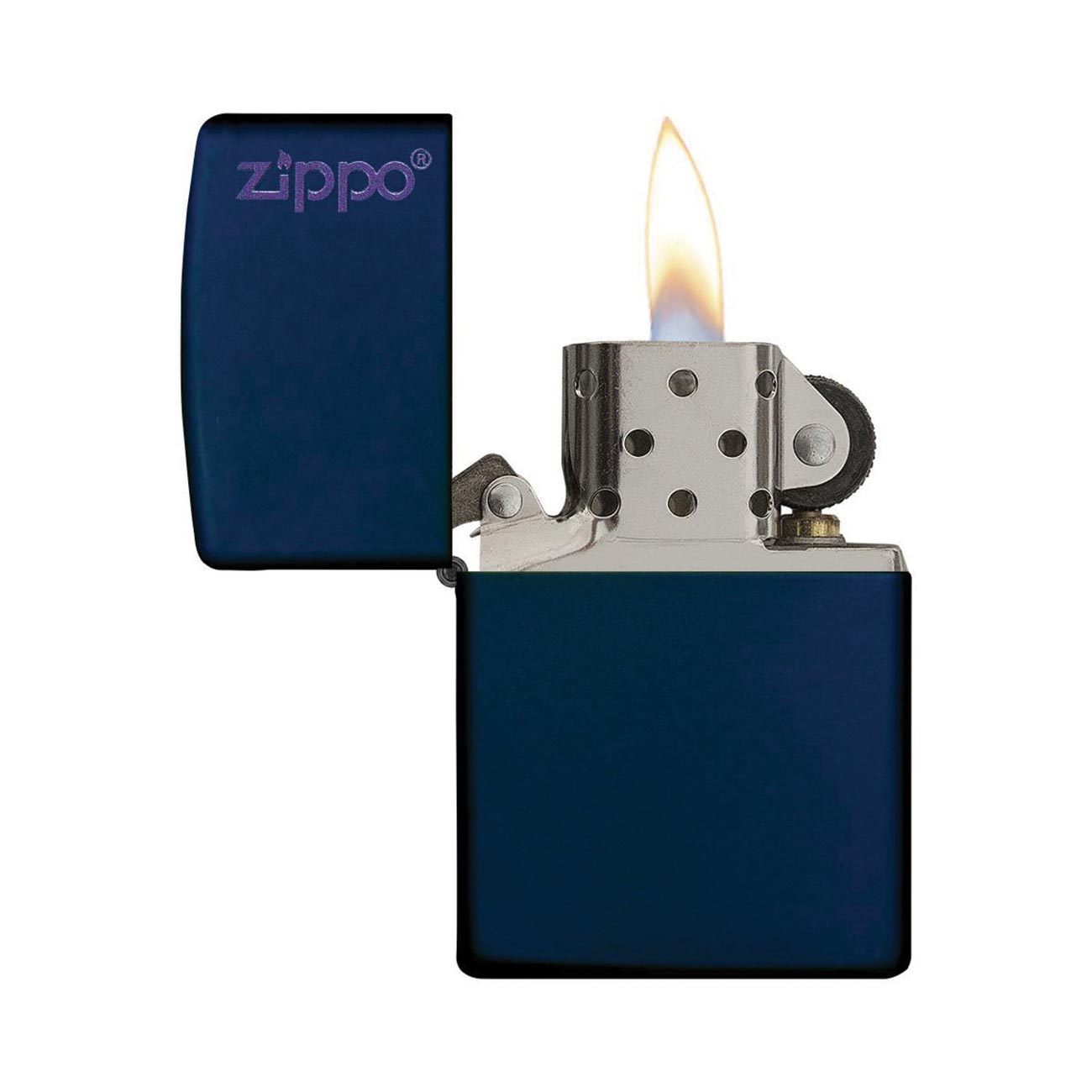 Zippo Windproof Lighter L&M Navy Matte w/Zippo Logo