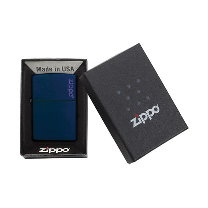 Zippo Windproof Lighter L&M Navy Matte w/Zippo Logo