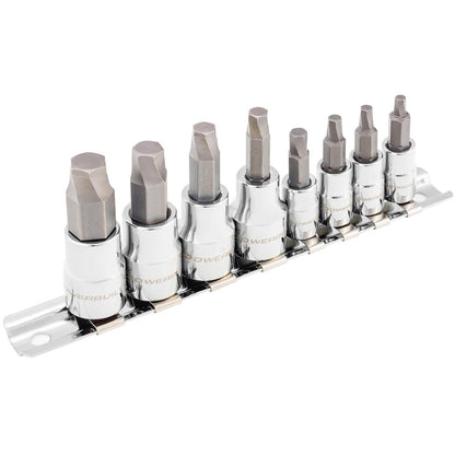 Powerbuilt Zeon SAE Hex Bit Socket Set for Damaged Bolts (8 Piece Set)