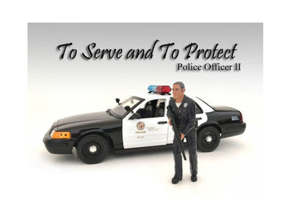 Police Officer II Figure For 1:18 Scale Models by American Diorama <h2>Police Diorama</h2> <p>High-quality diecast model car perfect collectors and enthusiasts. Features detailed interior exterior cra