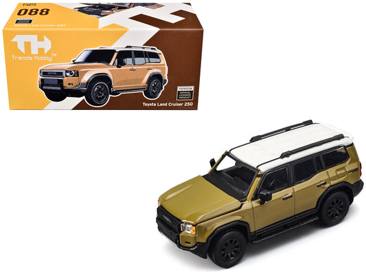 Toyota Land Cruiser 250 Sand with White Top 1/64 Diecast by Trends Hobby