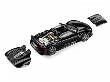 Porsche 918 Spyder Black with Carbon Top 1/64 Diecast by Trends Hobby