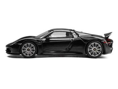 Porsche 918 Spyder Black with Carbon Top 1/64 Diecast by Trends Hobby