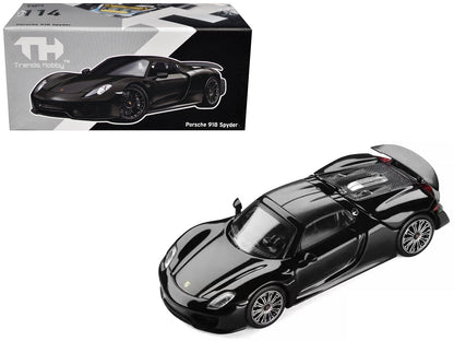 Porsche 918 Spyder Black with Carbon Top 1/64 Diecast by Trends Hobby