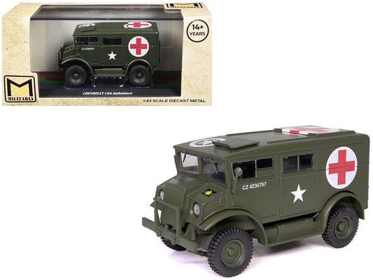 Chevrolet C8A Ambulance Olive Drab "United States Army" 1/43 T&y Diecast Model by Militaria Die Cast