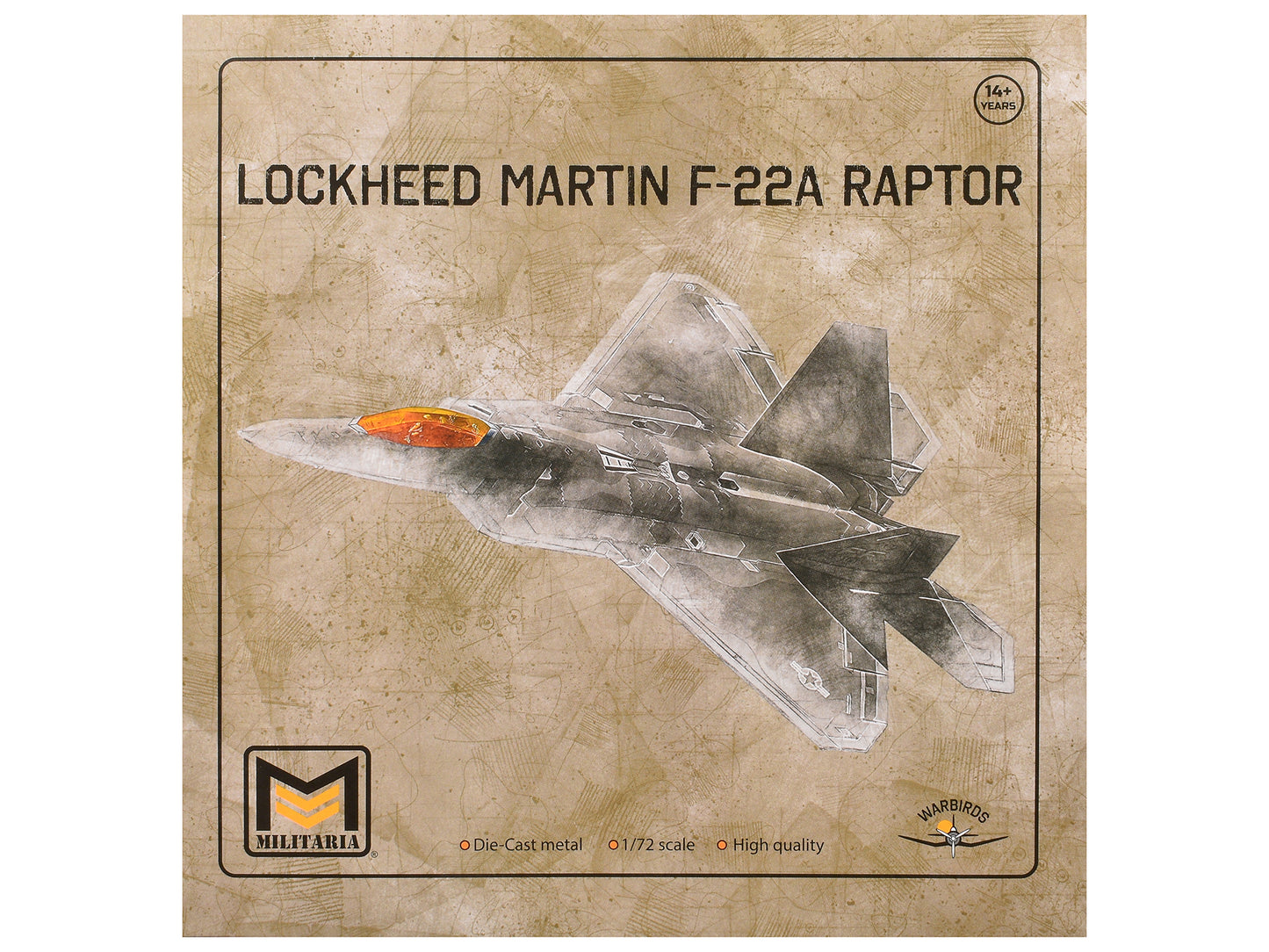 Lockheed Martin F-22A Raptor Aircraft "1st FW 94th FS" United States Air Force 1/72 T&y Diecast Model by Militaria Die Cast