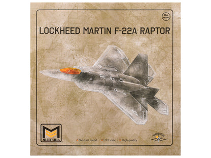 Lockheed Martin F-22A Raptor Aircraft "1st FW 94th FS" United States Air Force 1/72 T&y Diecast Model by Militaria Die Cast