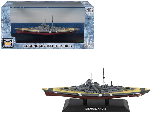Bismarck Battleship "German Navy" (1941) "Legendary Battleships" Series 1/1250 T&y Diecast Model by Militaria Die Cast