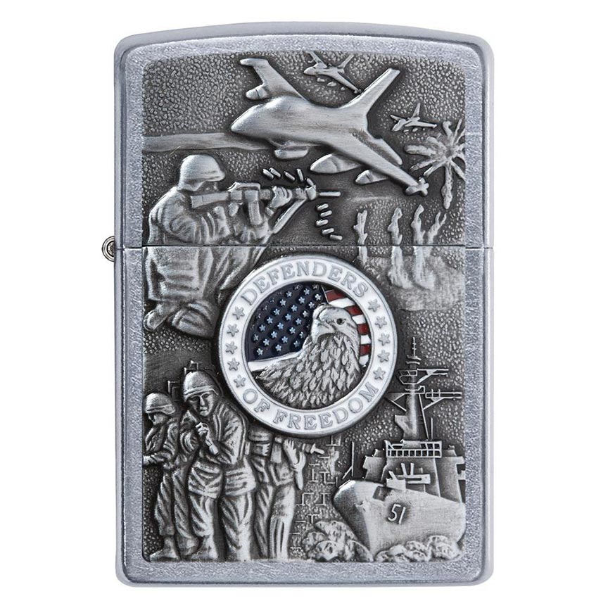 Zippo Windproof Lighter Joined L&M Forces Emblem Street Chrome