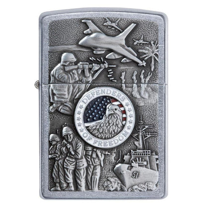 Zippo Windproof Lighter Joined L&M Forces Emblem Street Chrome