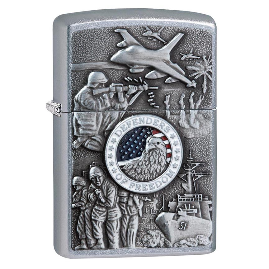 Zippo Windproof Lighter Joined L&M Forces Emblem Street Chrome