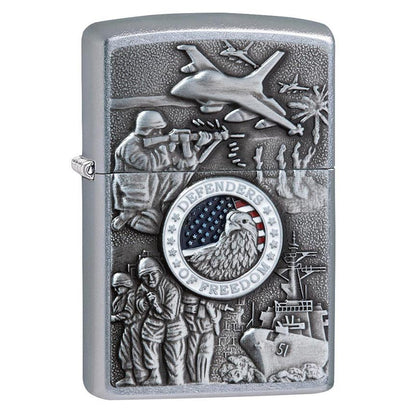 Zippo Windproof Lighter Joined L&M Forces Emblem Street Chrome