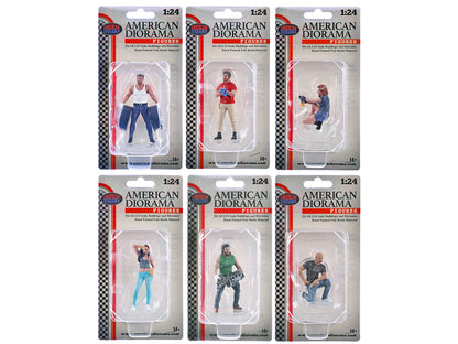 "Muscle Mechanics" 6 piece Figure Set for 1/24 Scale Models by American Diorama <h2>"Muscle Diorama</h2> <p>High-quality diecast model car perfect collectors and enthusiasts. Features detailed interio