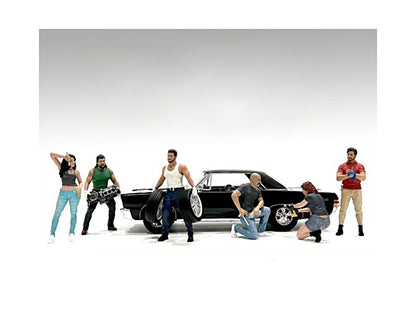 "Muscle Mechanics" 6 piece Figure Set for 1/18 Scale Models by American Diorama <h2>"Muscle Diorama</h2> <p>High-quality diecast model car perfect collectors and enthusiasts. Features detailed interio
