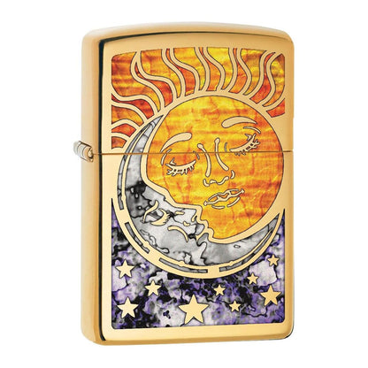Zippo Fusion Sun and Moon - High Polish Brass