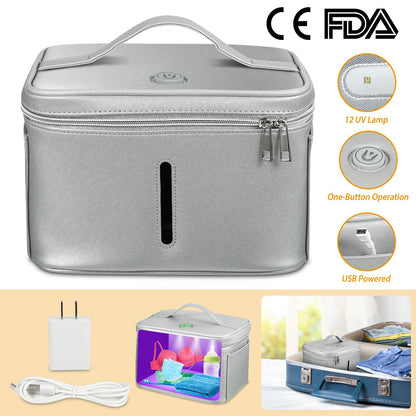 Imountek Uv Disinfection Bag, Portable Led Sanitizer Box Usb-Powered Travel Cle