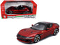 Ferrari 12Cilindri Red Metallic with Black Top "Race + Play" Series 1/24 Diecast Model Car by Bburago