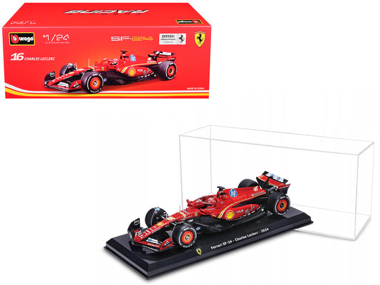 Ferrari SF-24 #16 Charles Leclerc Formula One F1 World Championship (2024) "Formula Racing" Series 1/24 T&y Diecast Model Car by Bburago