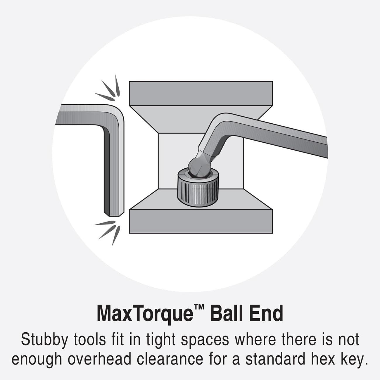 Bondhus Stubby Metric/SAE MaxTorque™ Double Ball End HEX Long L-Keys Double Set (22 Piece)