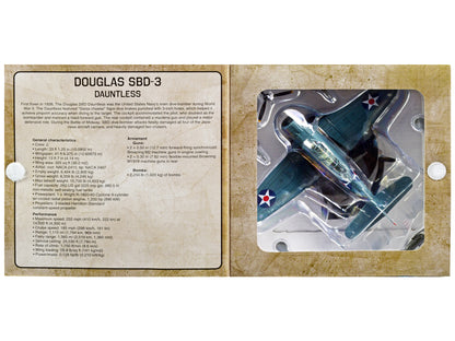 Douglass SBD-3 Dauntless Bomber Plane (United States Navy 1938) 1/72 T&y Diecast Model by Warbirds of WWII