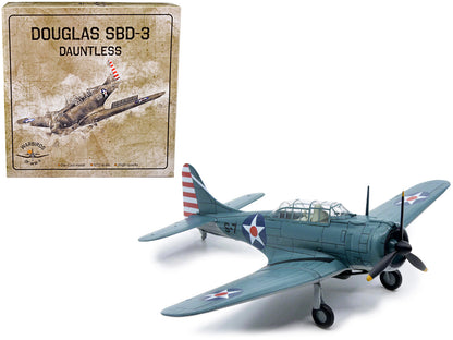Douglass SBD-3 Dauntless Bomber Plane (United States Navy 1938) 1/72 T&y Diecast Model by Warbirds of WWII