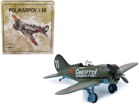 Polikarpov I-16 Fighter Plane (USSR 1933) 1/72 T&y Diecast Model by Warbirds of WWII